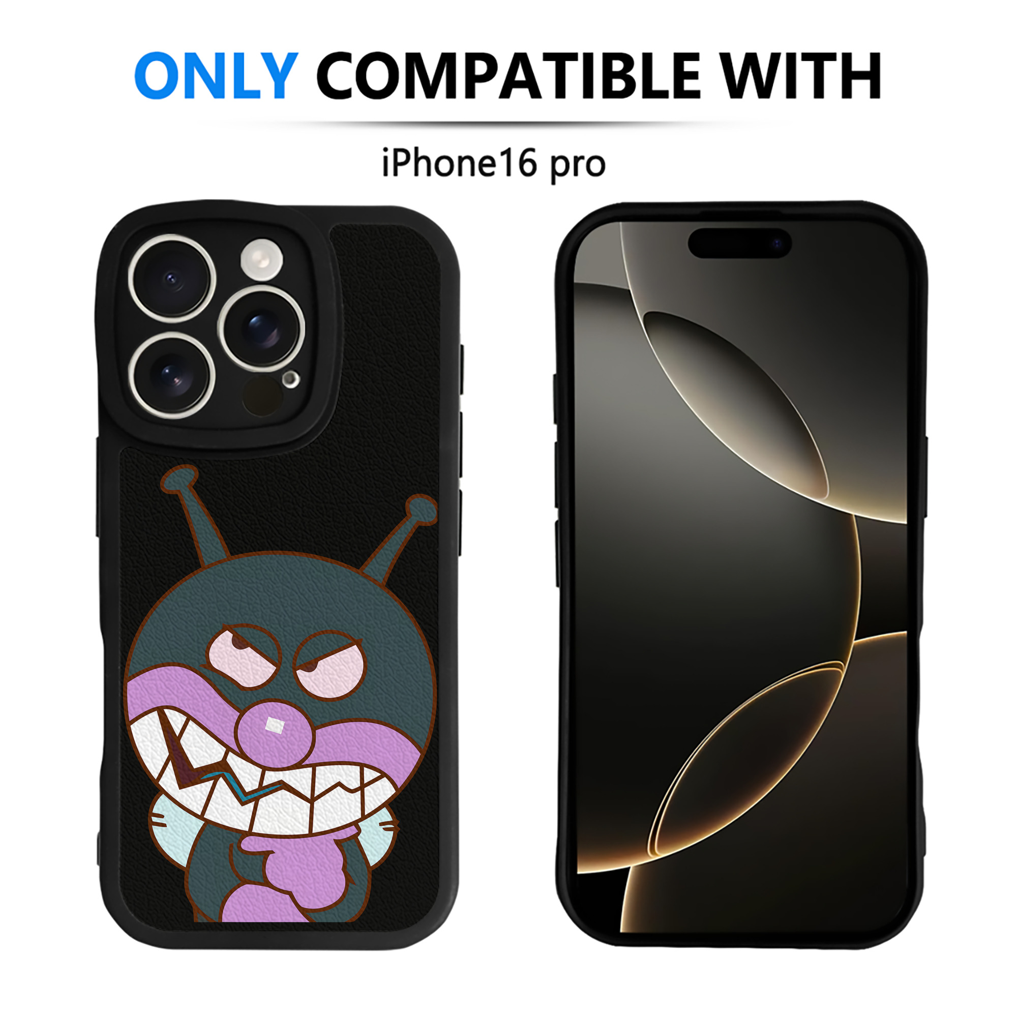 （画像用） アンパンマン Anpanman 【iPhone 16シリーズ対応】シリコンスマホケース（レザー調） 材質：シリコン